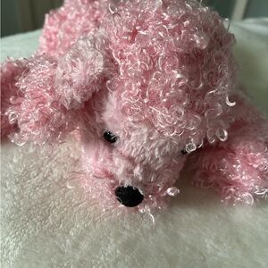 GANZ Pink Curly Plush Poodle